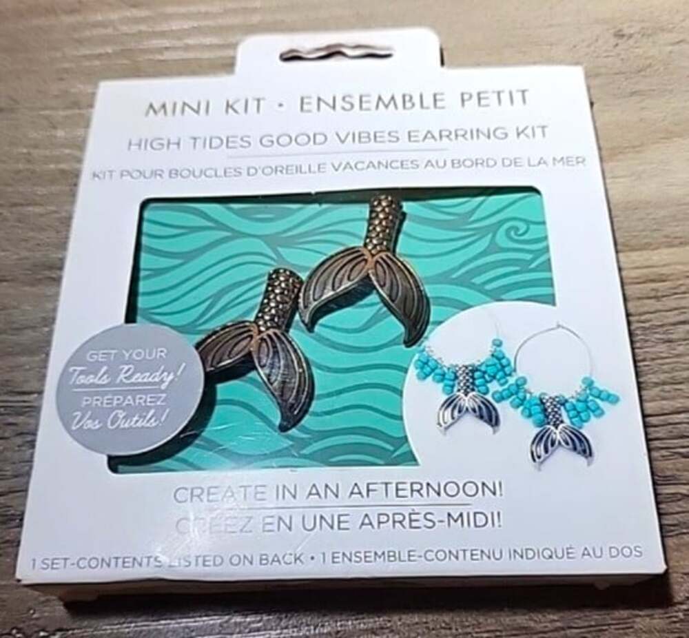 Mermaid Tail Tides Good Vibes DIY Earring Kit Mermaid Tail Horizon Group USA